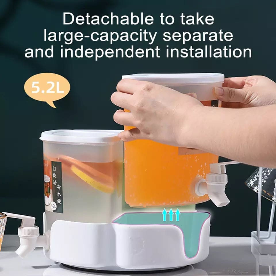 3 In 1 Rotated Beverage Dispenser With 3 Tap, Plastic Drink Dispenser For Refrigerator, Lemonade Drink Ware Cold Water Bottle 3 In 1 Rotated Beverage Dispenser With 3 Tap, Plastic Drink Dispenser For Refrigerator, Lemonade Drink Ware Cold Water Bottle